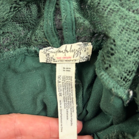 FREE PEOPLE Intimately Women’s Green Lace Mini Dress size: XS - Picture 7 of 10